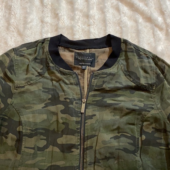 Camo print jacket army print size large coat long sleeve with pockets - Picture 4 of 8